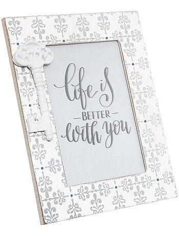 Cadre photo en relief motif clef