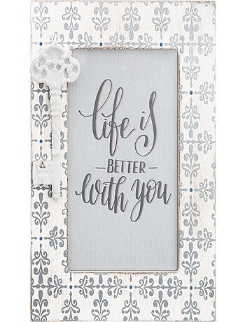 Cadre photo en relief motif clef