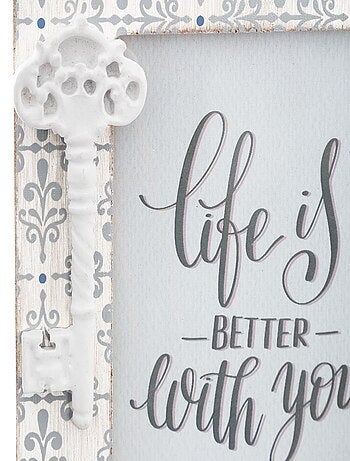 Cadre photo en relief motif clef