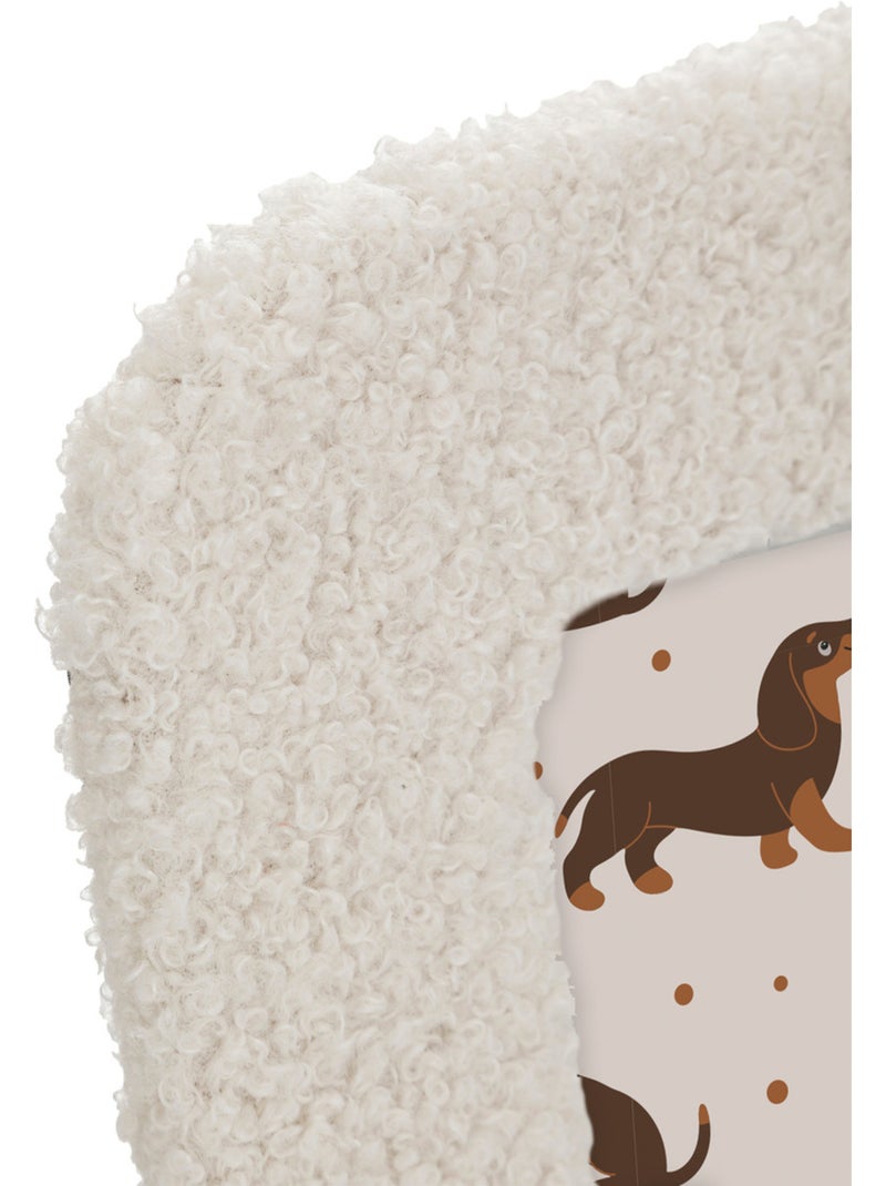 Cadre photo enfant en tissu bouclette NEELA Blanc - Kiabi