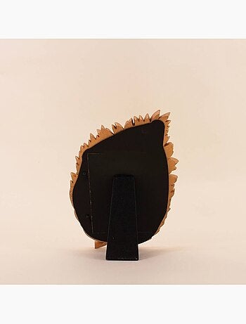 Cadre photo feuille résine doré 10x15cm