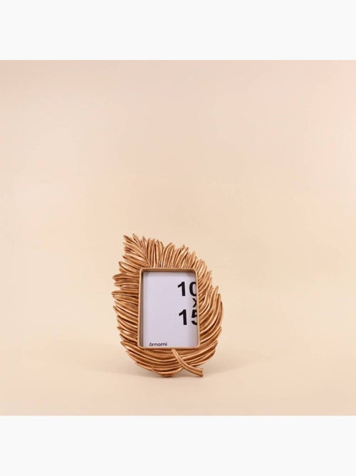 Cadre photo feuille résine doré 10x15cm - Kiabi