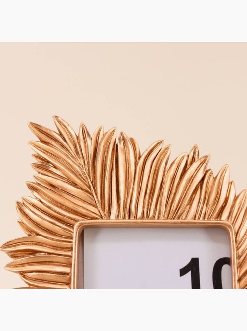 Cadre photo feuille résine doré 10x15cm - Kiabi