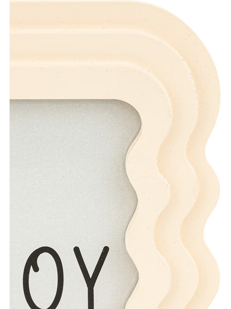 Cadre photo forme ondulée, 13x18cm - Atmosphera Beige - Kiabi