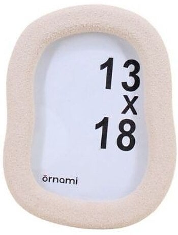 Cadre photo forme organique beige 13x18cm