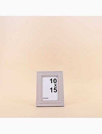 Cadre photo gris avec moulure 10x15cm