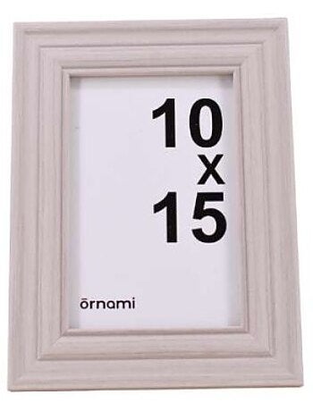 Cadre photo gris avec moulure 10x15cm