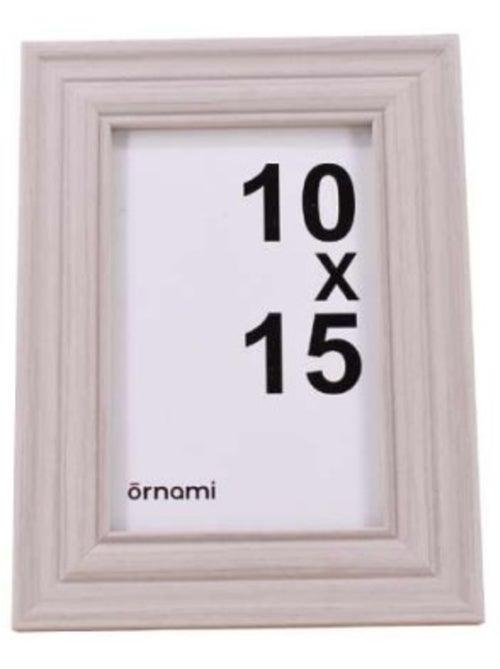 Cadre photo gris avec moulure 10x15cm - Kiabi