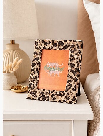 Cadre photo imprimé léopard