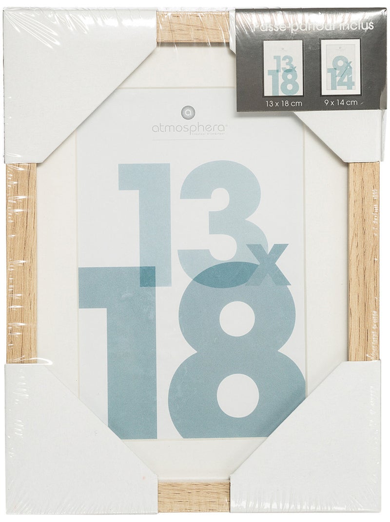 Cadre photo "Manu" bois 13x18cm Beige - Kiabi