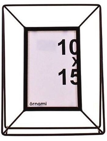 Cadre photo métal filaire noir 10x15cm