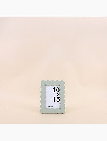 Cadre photo moulure design vert 10x15cm