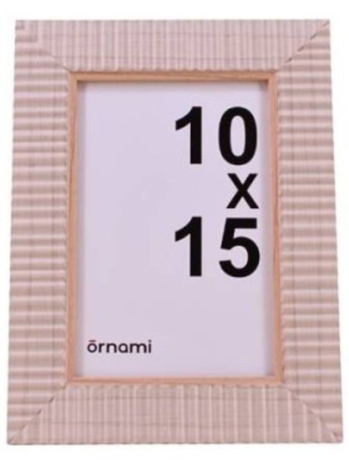 Cadre photo naturel strié 10x15 - Kiabi