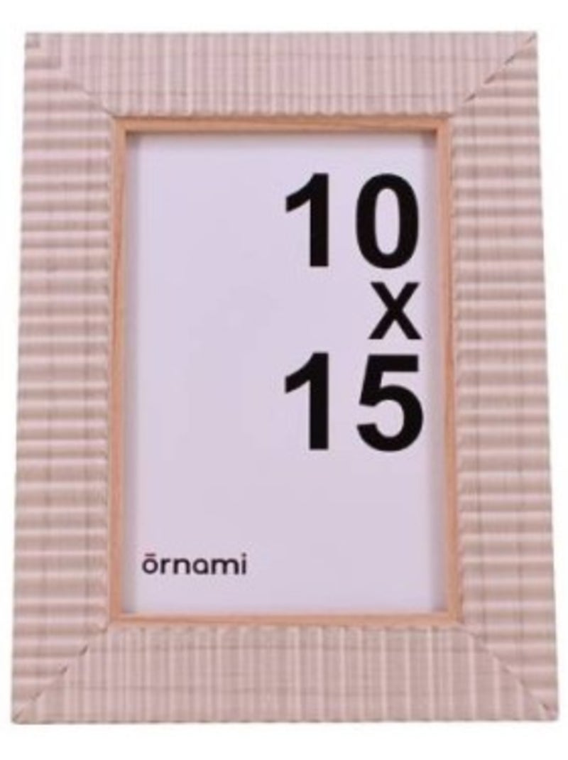 Cadre photo naturel strié 10x15 Beige - Kiabi