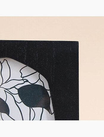 Cadre photo organique noir 11x16cm