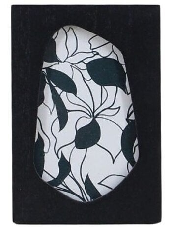 Cadre photo organique noir 11x16cm