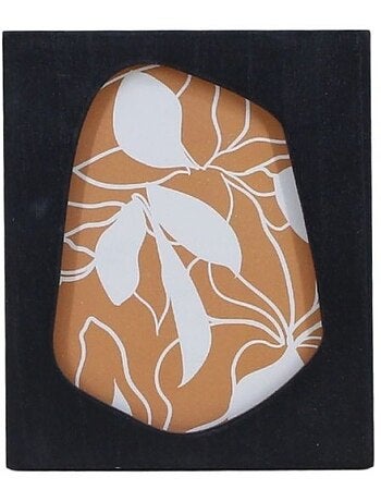 Cadre photo organique noir 16x19cm