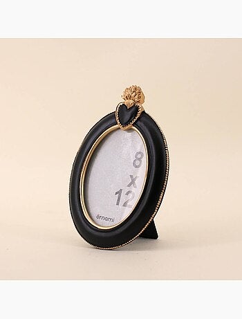 Cadre photo ovale ex voto en résine 19cm