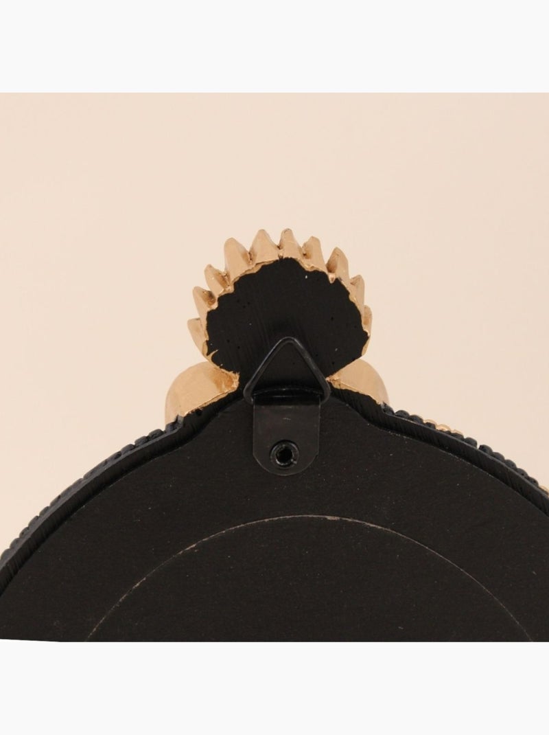 Cadre photo ovale ex voto en résine 19cm Noir - Kiabi