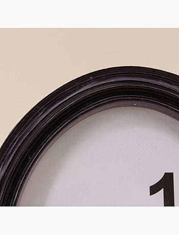 Cadre photo ovale noir 18x23cm