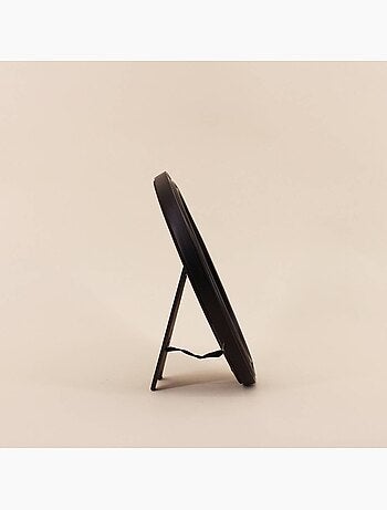 Cadre photo ovale noir 18x23cm