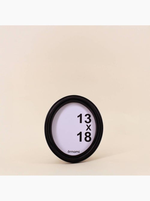 Cadre photo ovale noir 18x23cm - Kiabi