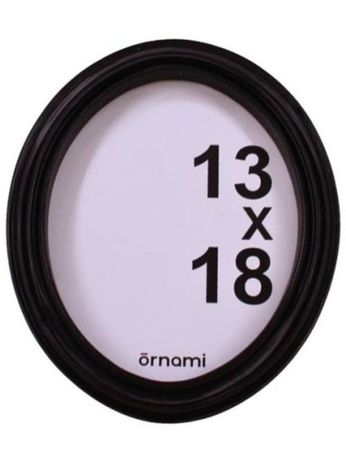 Cadre photo ovale noir 18x23cm - Kiabi