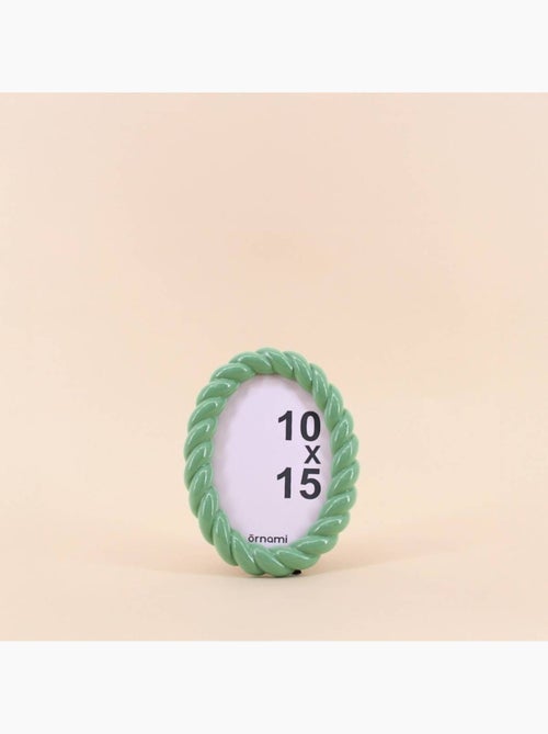 Cadre photo ovale torsadé vert 14x18 cm - Kiabi