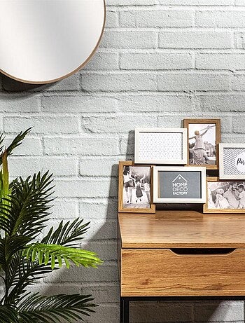 Cadre photo pêle-mêle 6 photos blanc