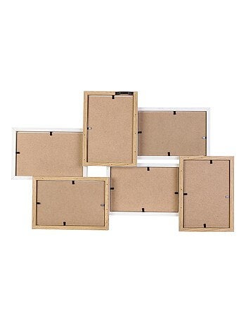 Cadre photo pêle-mêle 6 photos blanc