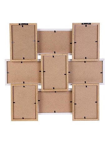 Cadre photo pêle-mêle 9 photos blanc