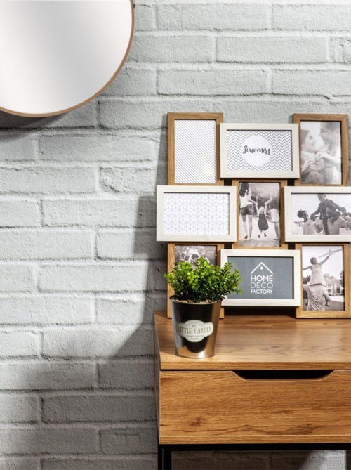 Cadre photo pêle-mêle 9 photos blanc - Kiabi