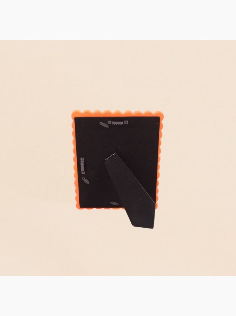 Cadre photo perles orange en résine 13x18cm Orange - Kiabi