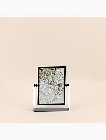 Cadre photo pivotant en métal noir 16,5x21cm