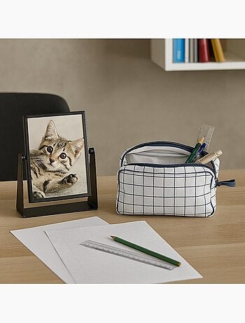 Cadre photo pivotant en métal noir 16,5x21cm