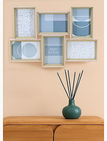 Cadre photo pour 6 vues, en bois clair - AFIBEL