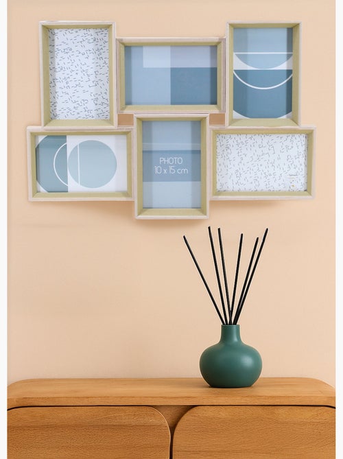 Cadre photo pour 6 vues, en bois clair - AFIBEL - Kiabi