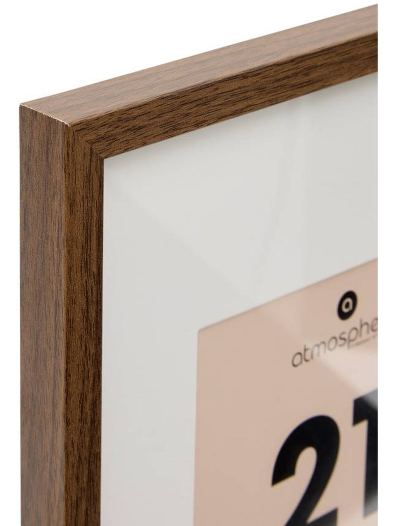 Cadre-photo rectangulaire en verre manu Marron - Kiabi
