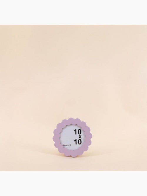 Cadre photo rond moulure ondulée parme 10x10cm - Kiabi