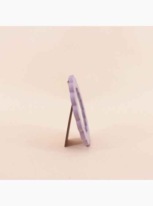 Cadre photo rond moulure ondulée parme 10x10cm - Kiabi