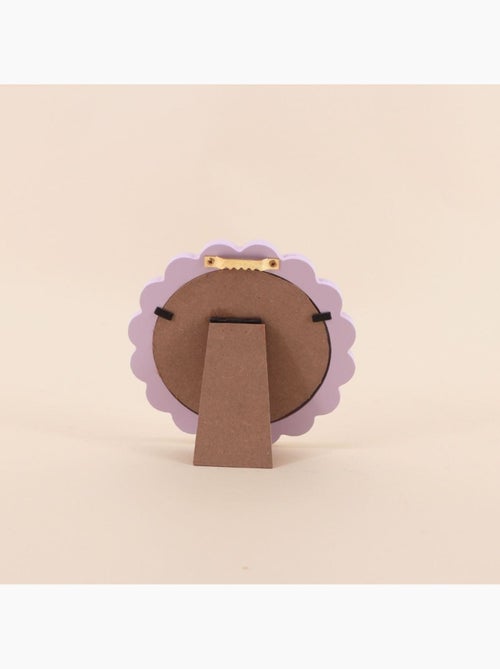 Cadre photo rond moulure ondulée parme 10x10cm - Kiabi