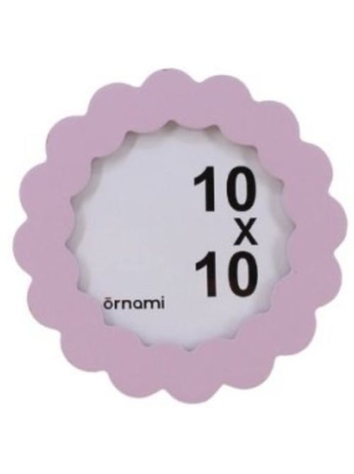 Cadre photo rond moulure ondulée parme 10x10cm - Kiabi