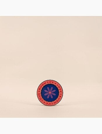 Cadre photo rond moulure rose laqu? d13cm