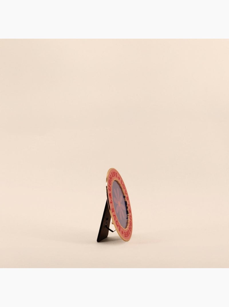 Cadre photo rond moulure rose laqué d13cm Rose - Kiabi