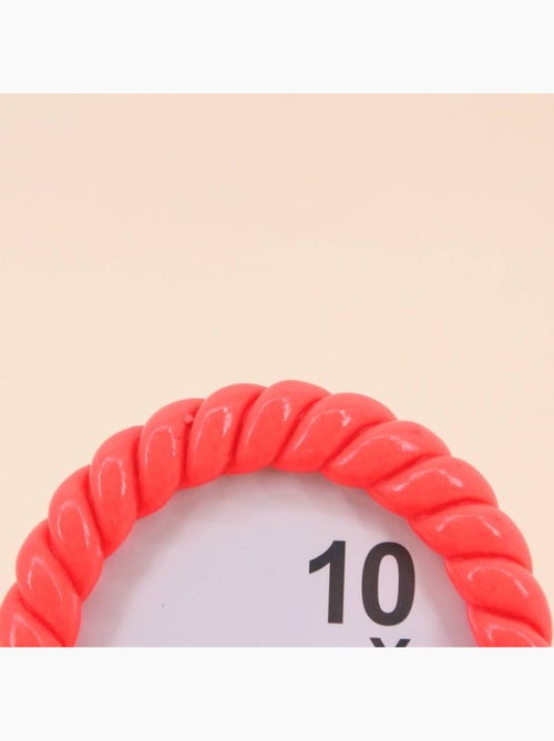 Cadre photo rond torsadé rose 13,5cm - Kiabi