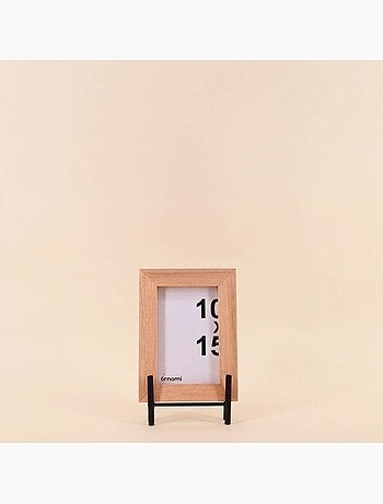 Cadre photo sur pied métal noir 21,5x14cm