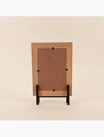 Cadre photo sur pied métal noir 21,5x14cm