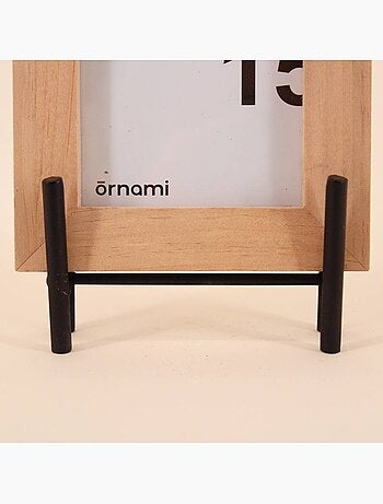 Cadre photo sur pied métal noir 21,5x14cm