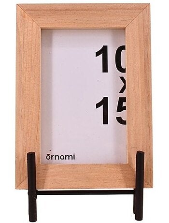 Cadre photo sur pied m?tal noir 21,5x14cm