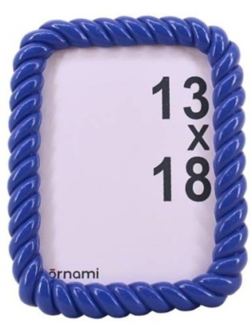 Cadre photo torsadé bleu 13x18cm - Kiabi